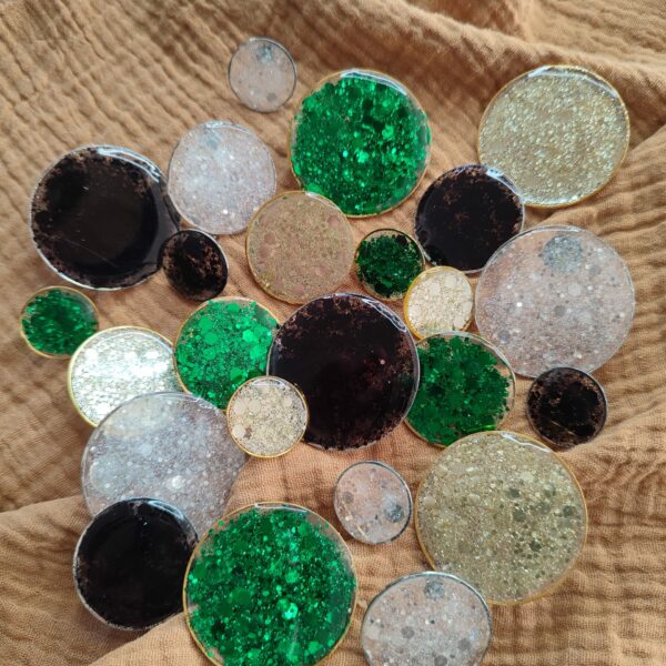 BO puce rond paillettes