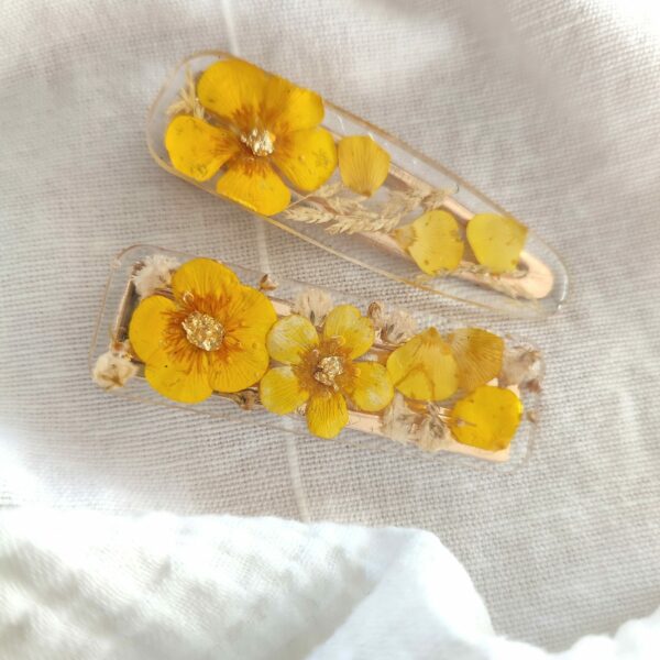 Barrette Bouton d'or